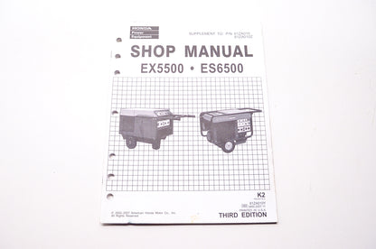 Honda Shop Service Repair Manual EX5500 ES6500 Supplement 3rd Edition