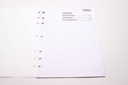 Honda Shop Service Repair Manual H2013HDA Lawn Tractor Supplement