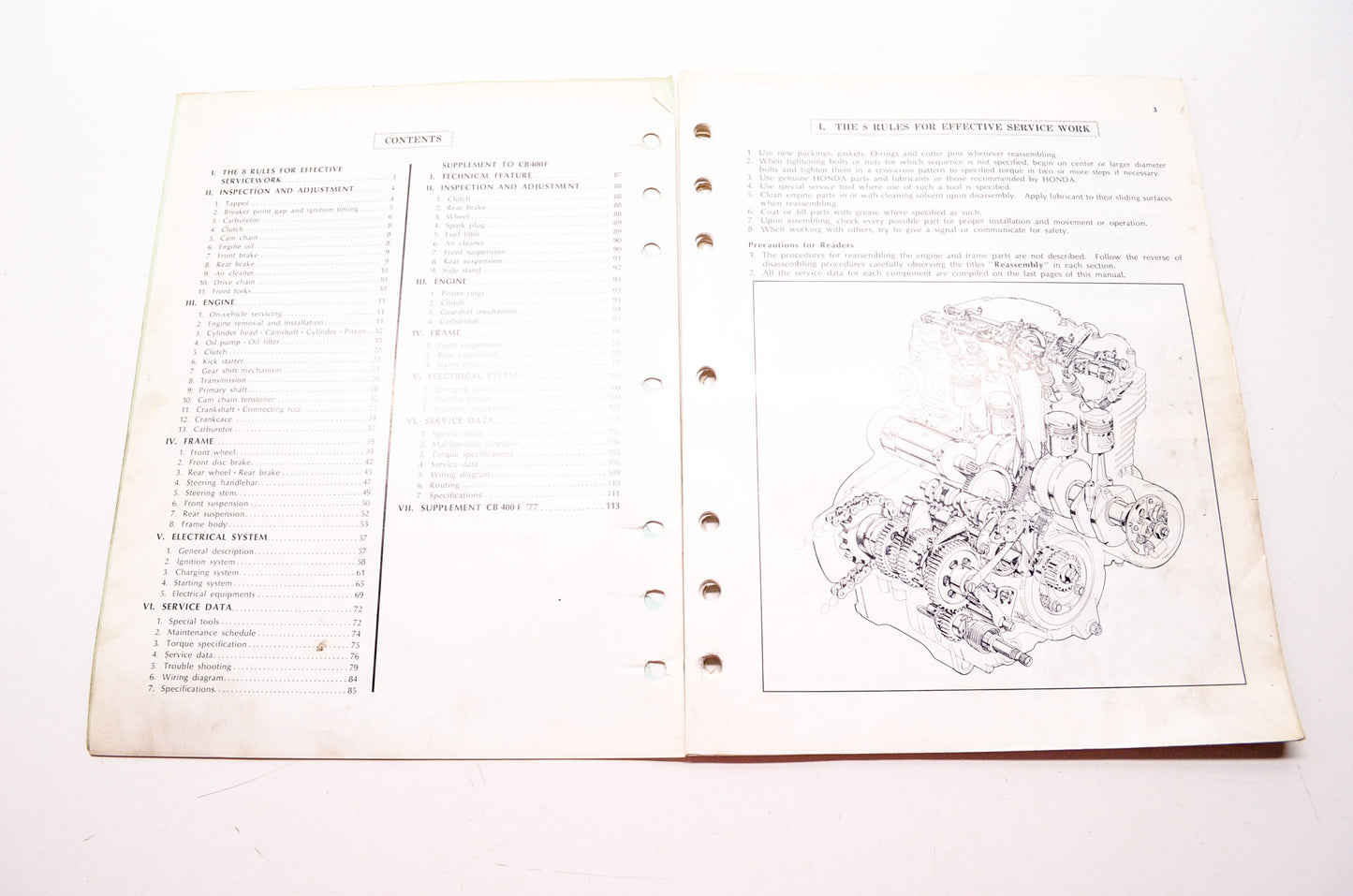 OEM Honda 6133301 Service Manual CB350F/F1/ 400F