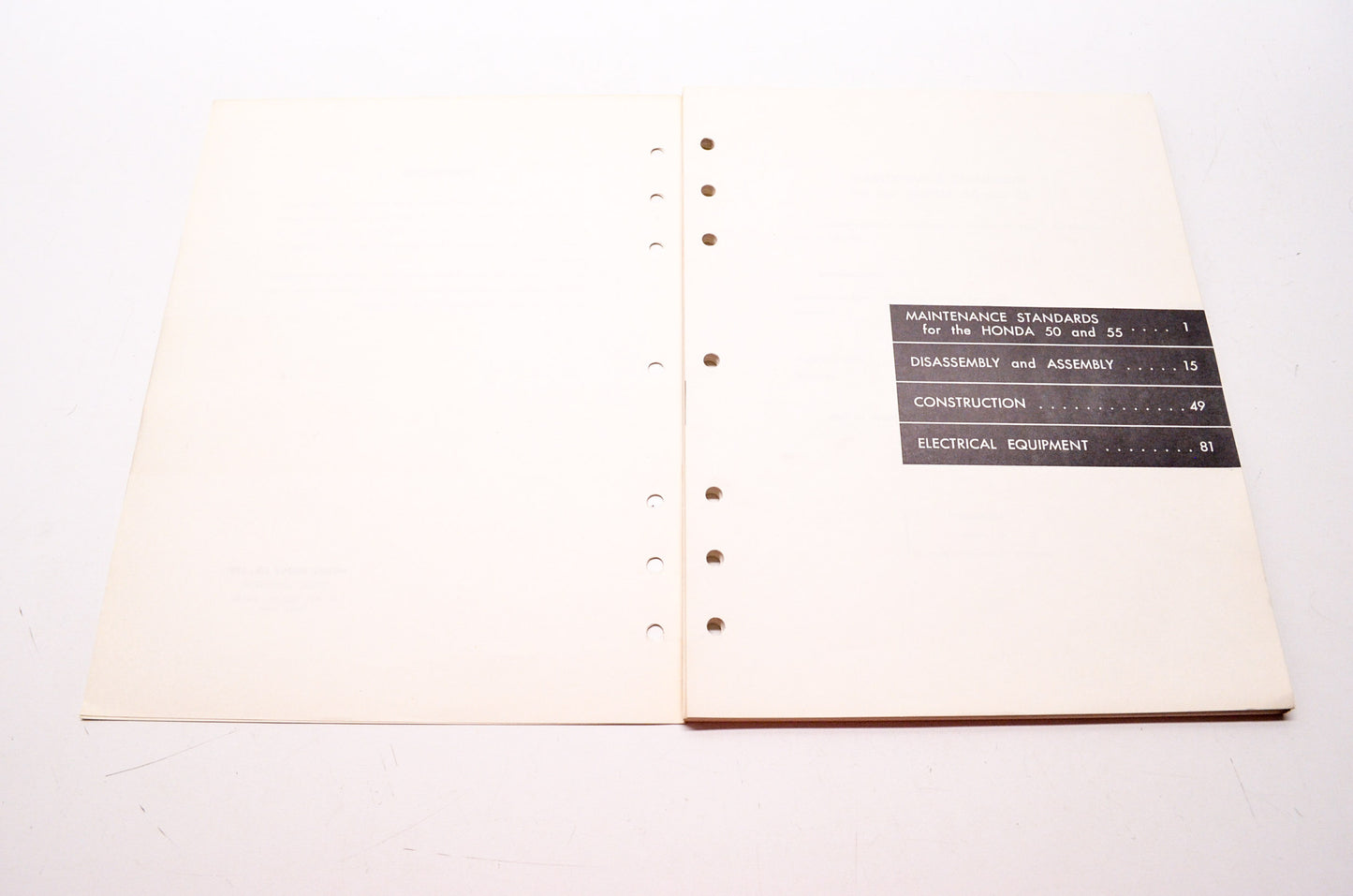OEM Honda 620411 Service Manual 50-55