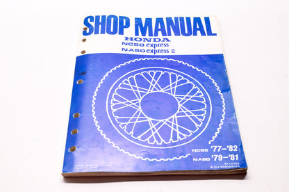Honda Shop Service Repair Manual NC50 Express 77-82 NA50 Express II 79-81