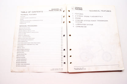 Honda Shop Service Repair Manual NC50 Express 77-82 NA50 Express II 79-81