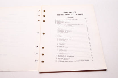 Honda Shop Service Repair Manual 175 CB175 CL175 SL175