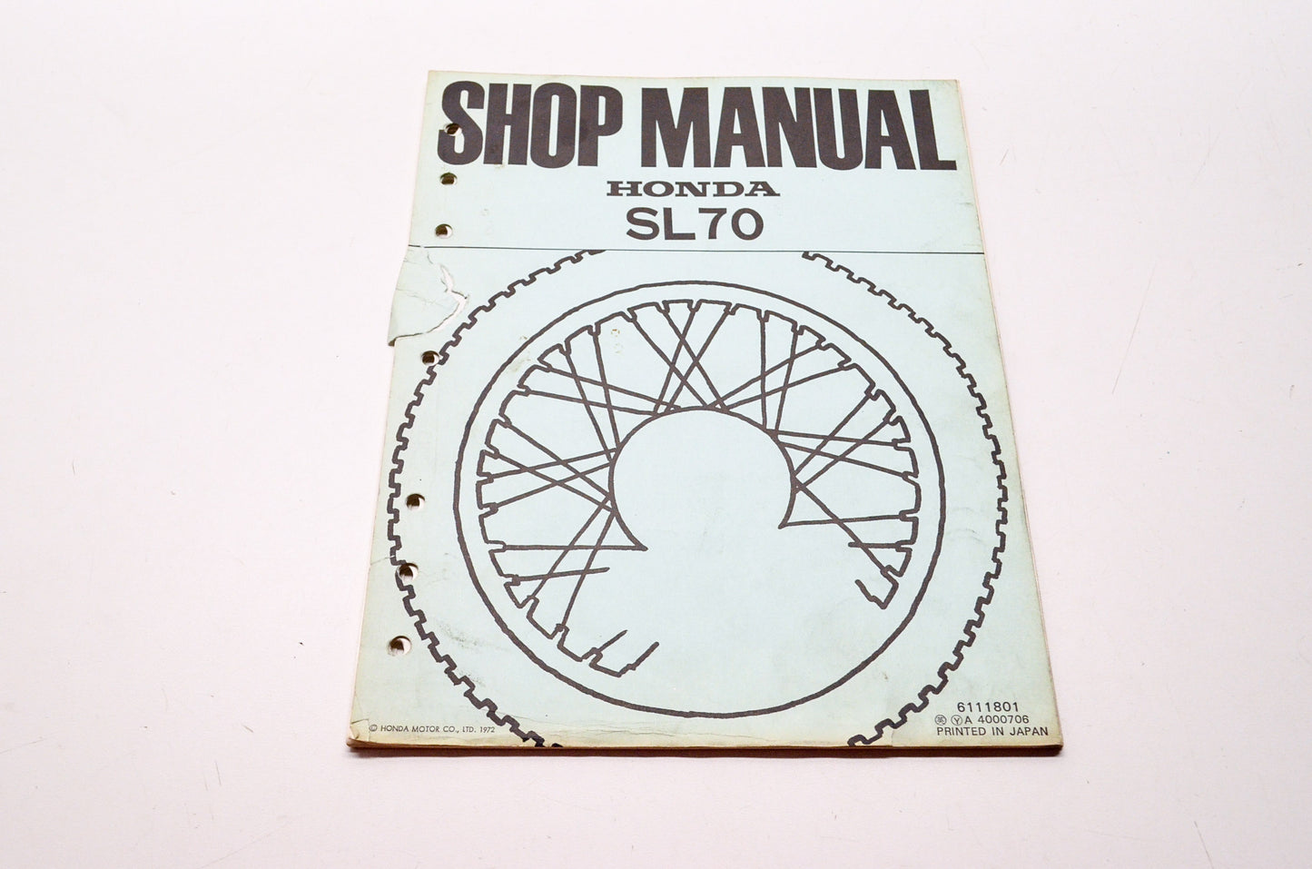 OEM Honda 6111801 SL/XL70 K1-'76 Service Manual