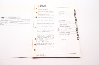 Honda Official Shop Service Repair Manual Urban Express NU50 NU50M 82