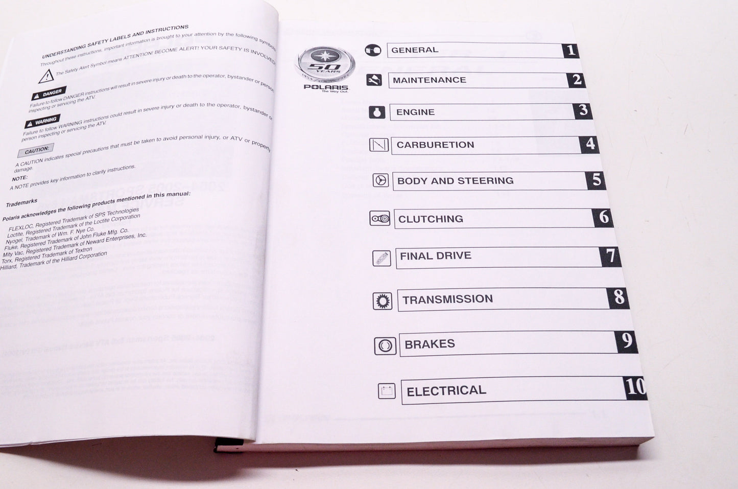OEM Polaris 9919504 Service Manual 06 Sportsman 6X6