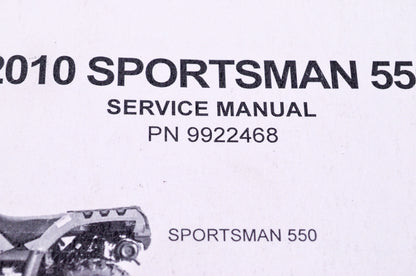 OEM Polaris 9922468 Service Manual 2010 Sportsman 550