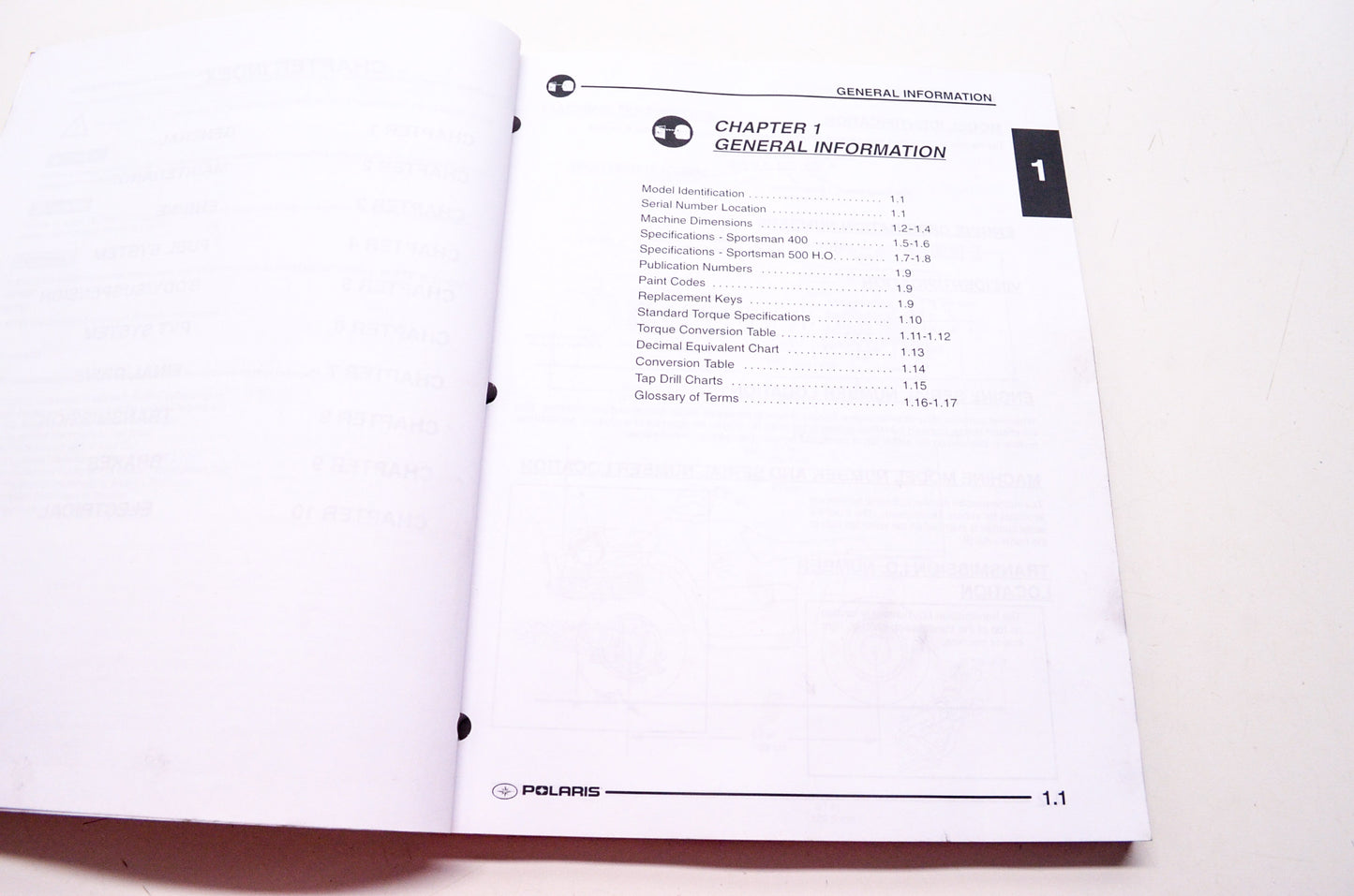 OEM Polaris 9918065 Service Manual 03 Sportsman 400/500