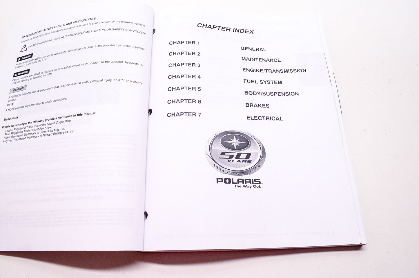 OEM Polaris 9919514 Service Manual 05 Predator 500