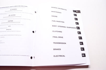 OEM Polaris 9921278 Service Manual 08 RZR 800 EFI