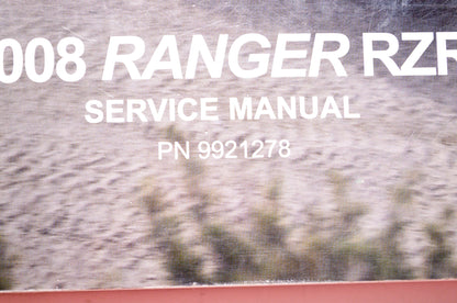 OEM Polaris 9921278 Service Manual 08 RZR 800 EFI