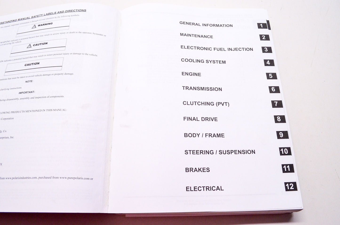 OEM Polaris 9923064 Service Manual 11 Sportsman 550 ALL MODELS