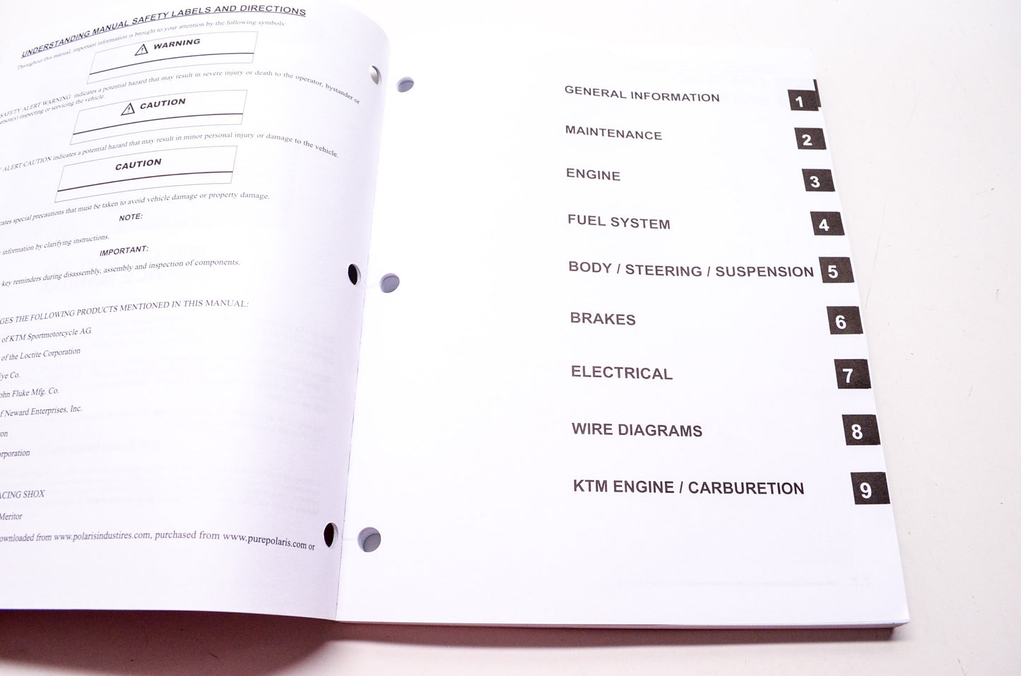 OEM Polaris 9921126 Chassis Service Manual 07 Outlaw 525