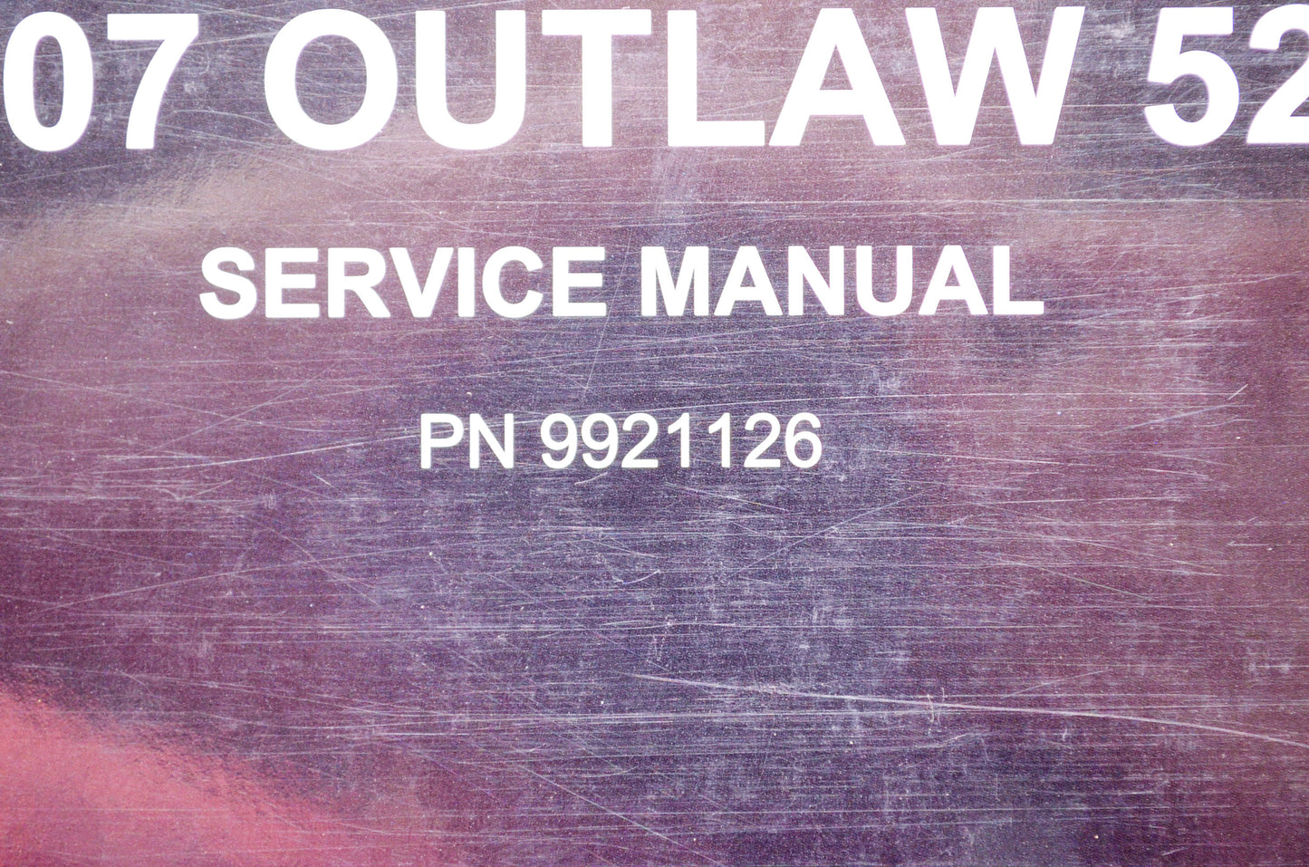OEM Polaris 9921126 Chassis Service Manual 07 Outlaw 525