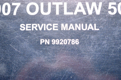 OEM Polaris 9920786 Service Manual 07 Outlaw NOS
