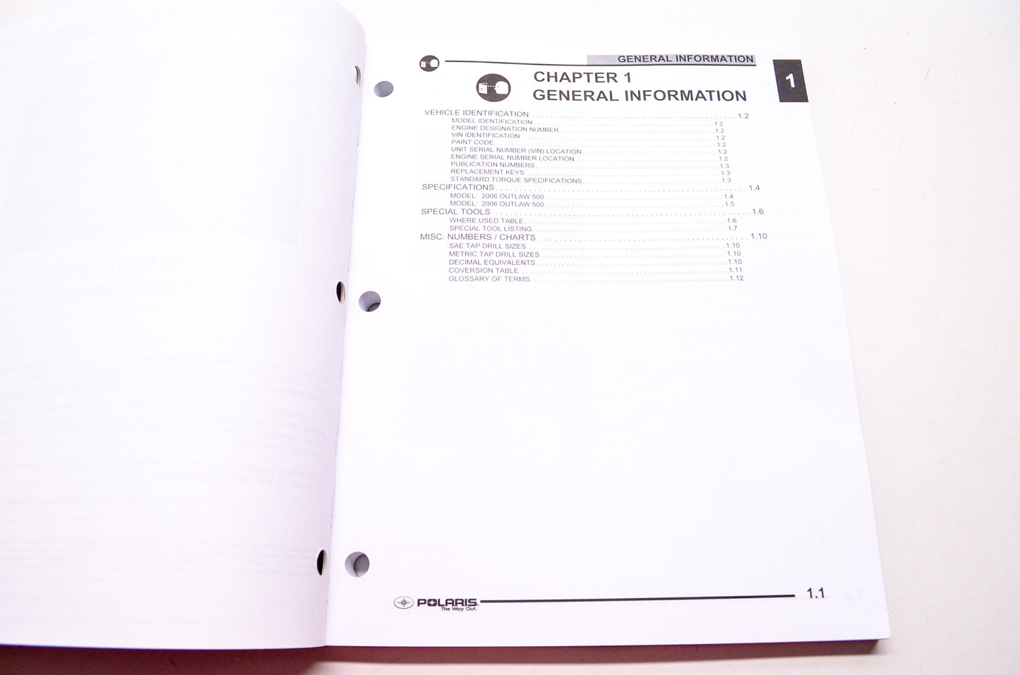 OEM Polaris 9920566 Service Manual 06 Outlaw