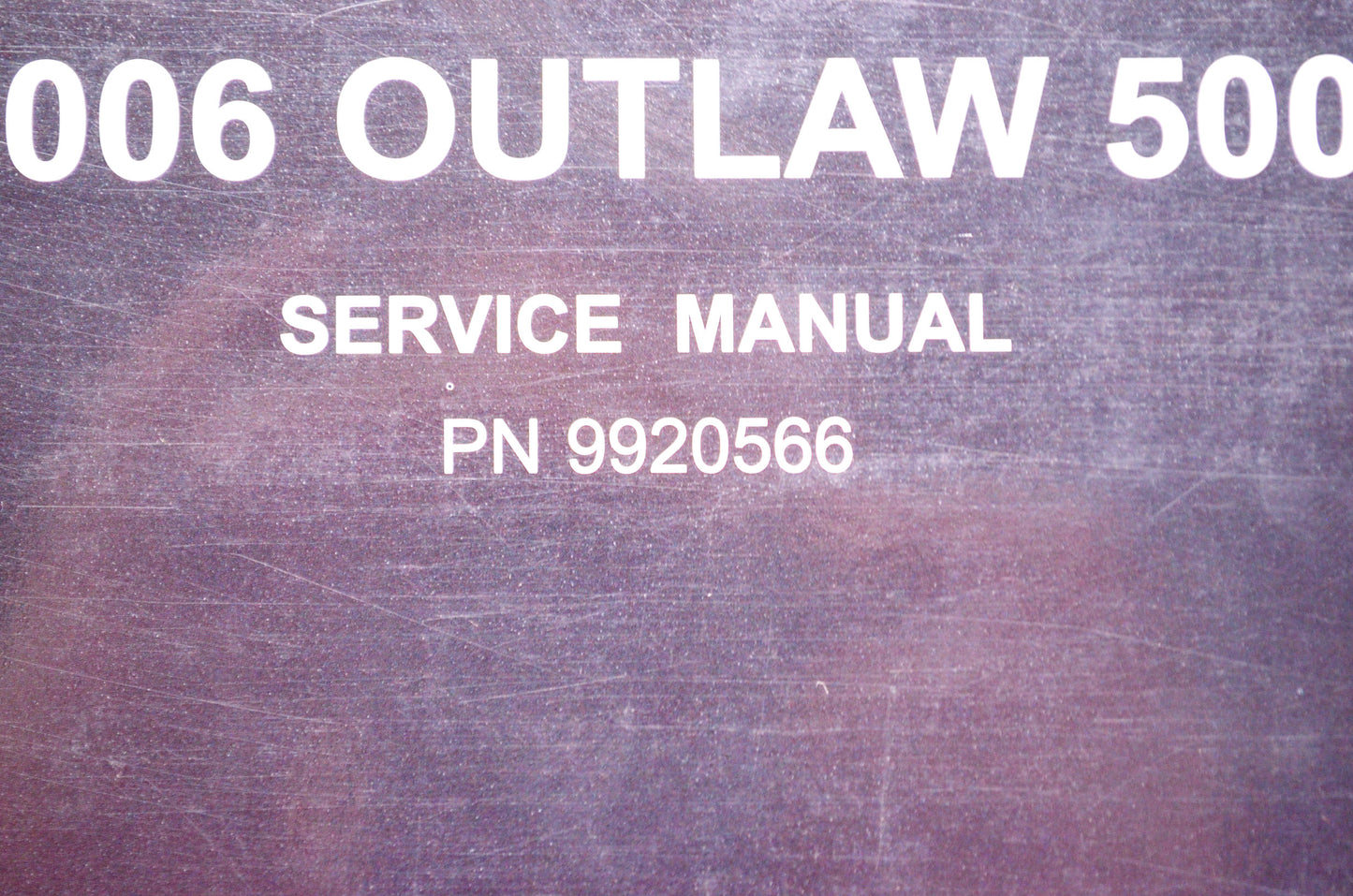 OEM Polaris 9920566 Service Manual 06 Outlaw