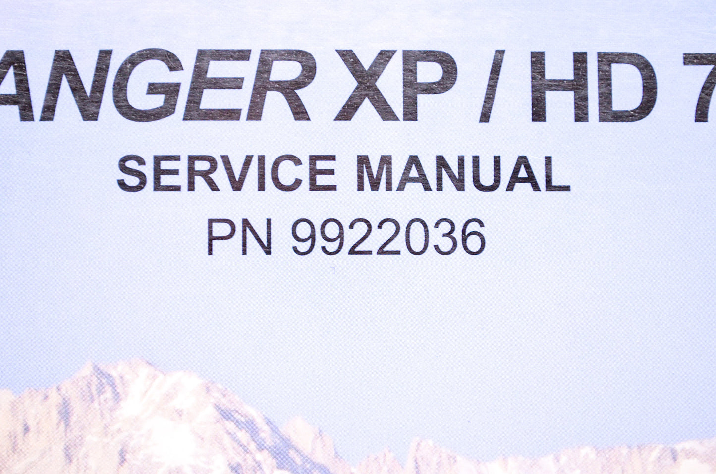 OEM Polaris 9922036 Service Manual 09 Ranger 4X4 700 EFI