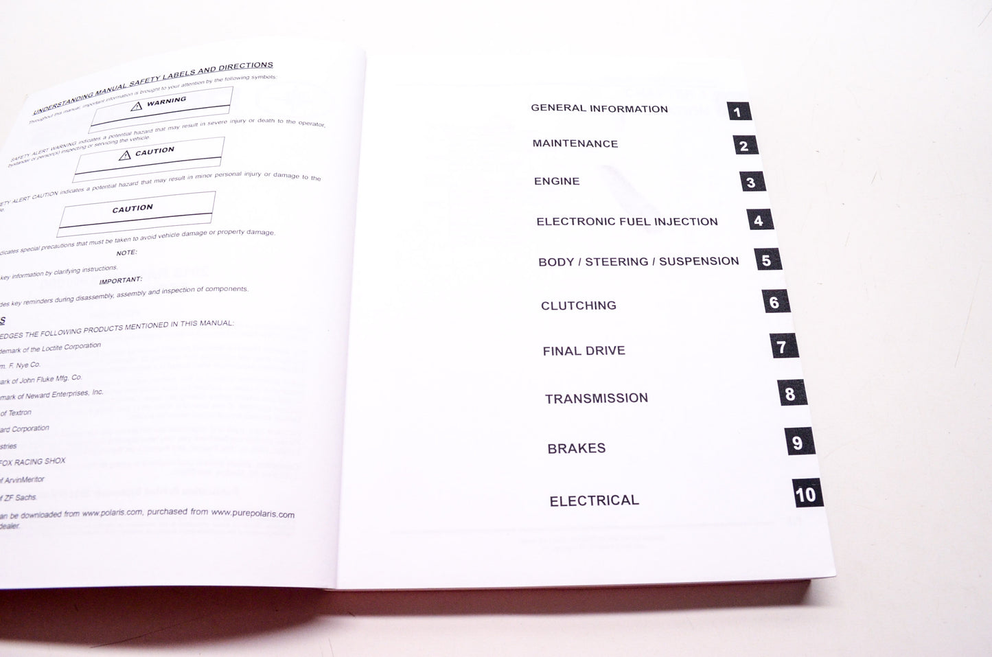 OEM Polaris 9924124 Service Manual 14 Ranger XP/CREW 900