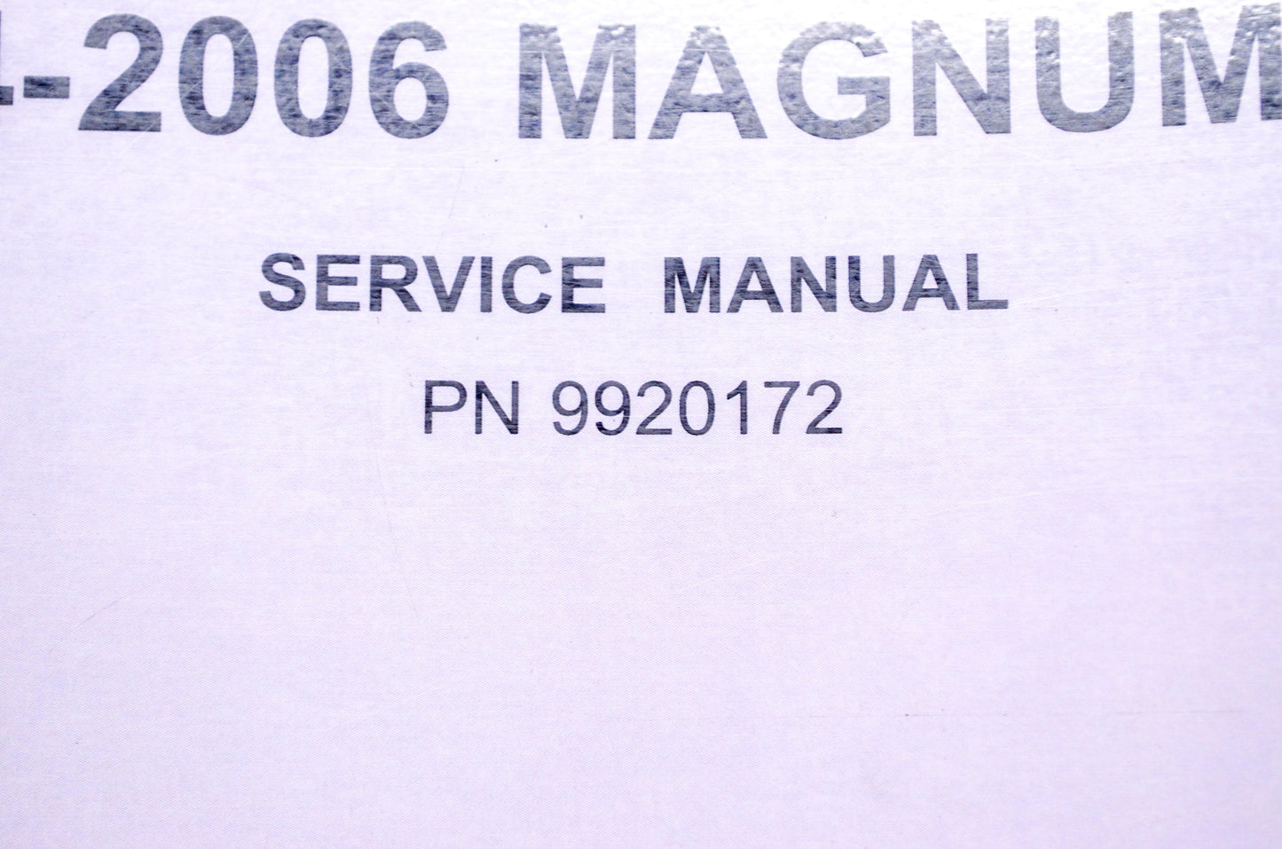 OEM Polaris 9920172 Service Manual 06 Magnum 330 4X4