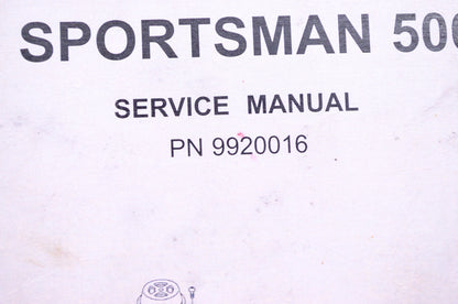 OEM Polaris 9920016 Service Manual 06 Sportsman 500 EFI