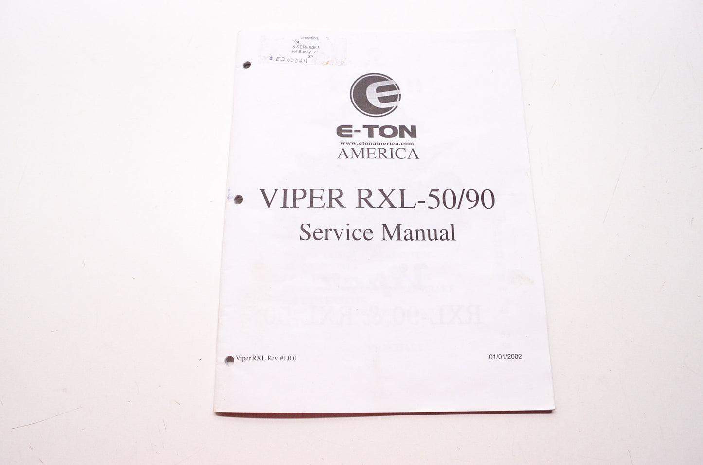 E-Ton America Viper RXL-50/90 Shop Service Repair Manual