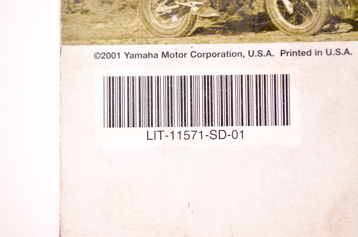 OEM Yamaha LIT-11571-SD-01 1999, 2000, 2001 Motorcycle & Scooter Technical Servi