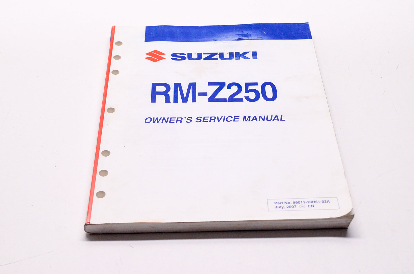 OEM Suzuki 99011-10H51-03A Owner's & Service Manual RM-Z250K8