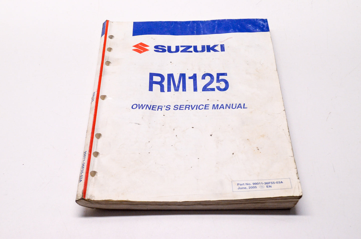 OEM Suzuki 99011-36F55-03A Owner's & Service Manual RM125K6 20