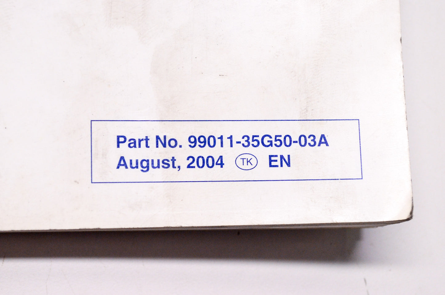 OEM Suzuki 99011-35G50-03A Owner's & Service Manual RM-Z450K5