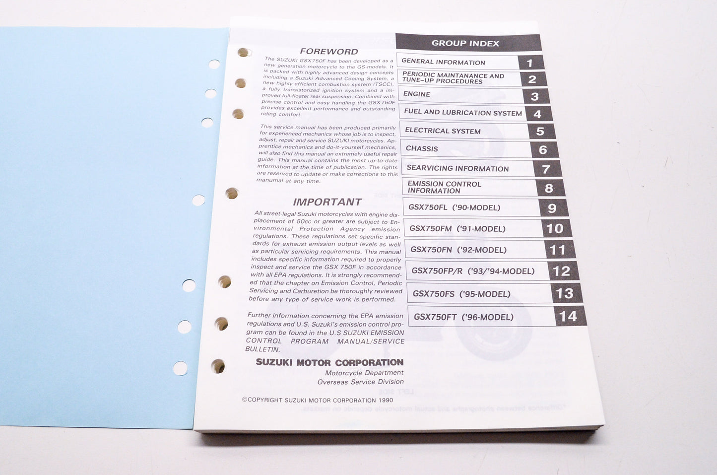 OEM Suzuki 99500-37067-03E GSX750F GSF600S Serv. Manual