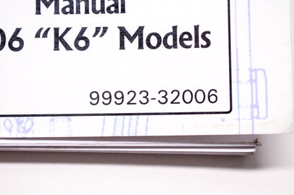 OEM Suzuki 99923-32006 Motorcycle & ATV Ready Reference Manual 2006 'K6' Models