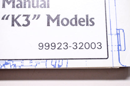 OEM Suzuki 99923-32003 Motorcycle & ATV Ready Reference Manual 2003 'K3' Models
