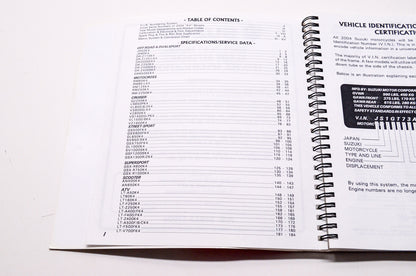 OEM Suzuki 99923-32004 Motorcycle & ATV Ready Reference Manual 2004 'K4' Models