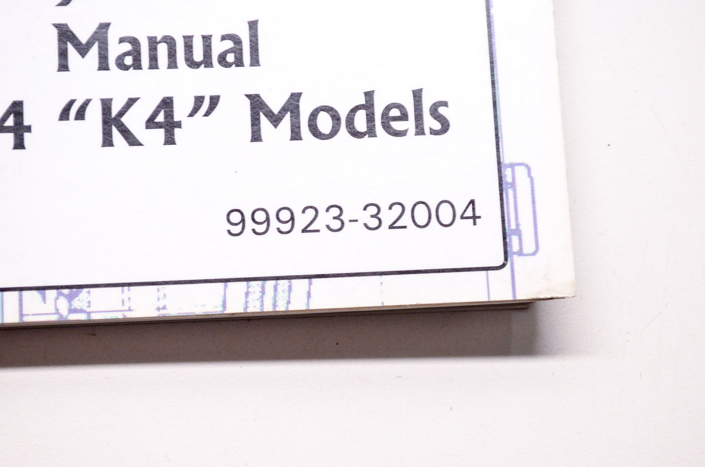 OEM Suzuki 99923-32004 Motorcycle & ATV Ready Reference Manual 2004 'K4' Models