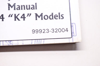 OEM Suzuki 99923-32004 Motorcycle & ATV Ready Reference Manual 2004 'K4' Models