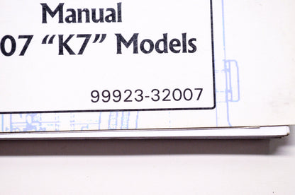 OEM Suzuki 99923-32007 Motorcycle & ATV Ready Reference Manual 2007 'K7' Models