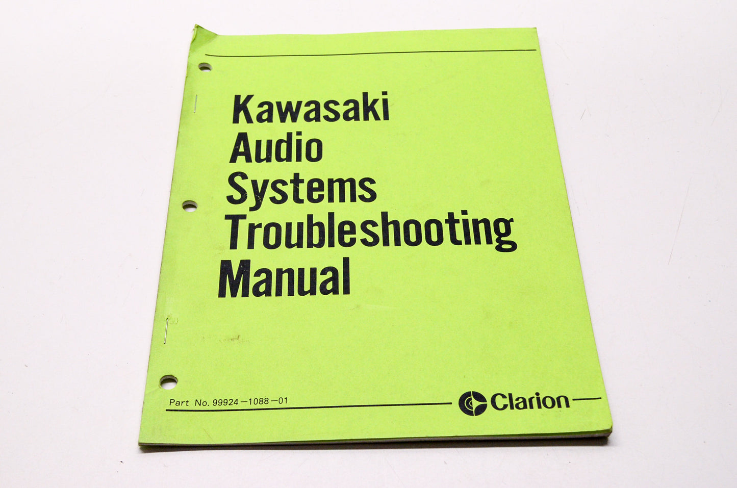 Clarion 99924-1088-01 Kawasaki Audio Systems Troubleshooting Manual