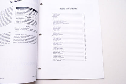 OEM Kawasaki 99931-1499-01 Assembly & Preparation Manual VN1700C