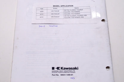 OEM Kawasaki 99931-1499-01 Assembly & Preparation Manual VN1700C