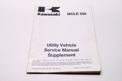 OEM Kawasaki 99924-1202-54 Service Manual Supplement KAF300C