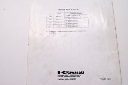 OEM Kawasaki 99924-1202-54 Service Manual Supplement KAF300C