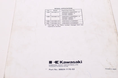 OEM Kawasaki 99924-1170-53 Service Manual Supplement VN1500C3