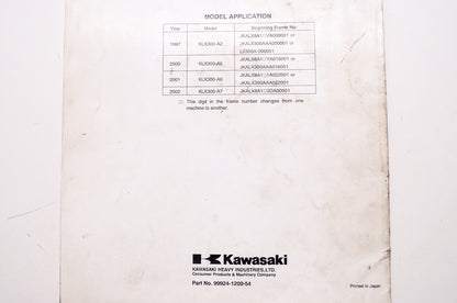 OEM Kawasaki 99924-1200-54 Service Manual Supplement KLX300A
