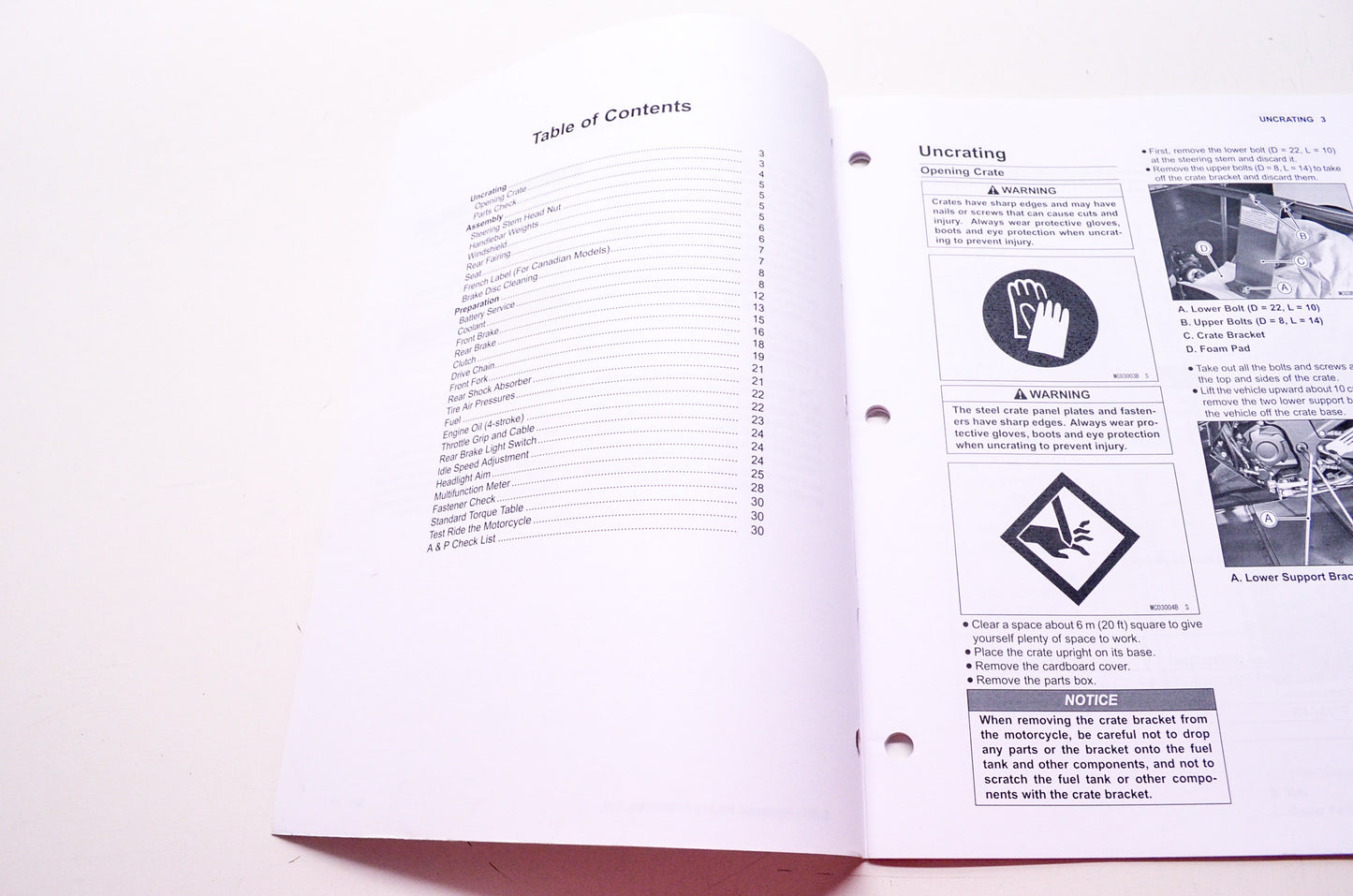 OEM Kawasaki 99931-1527-01 Assembly & Preparation Manual ZX1400E/F