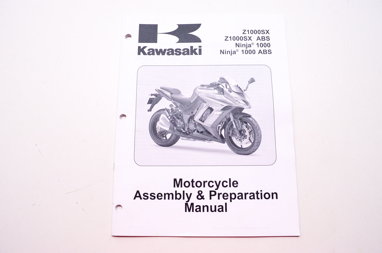 OEM Kawasaki 99931-1537-01 Assembly & Preparation Manual ZX1000M