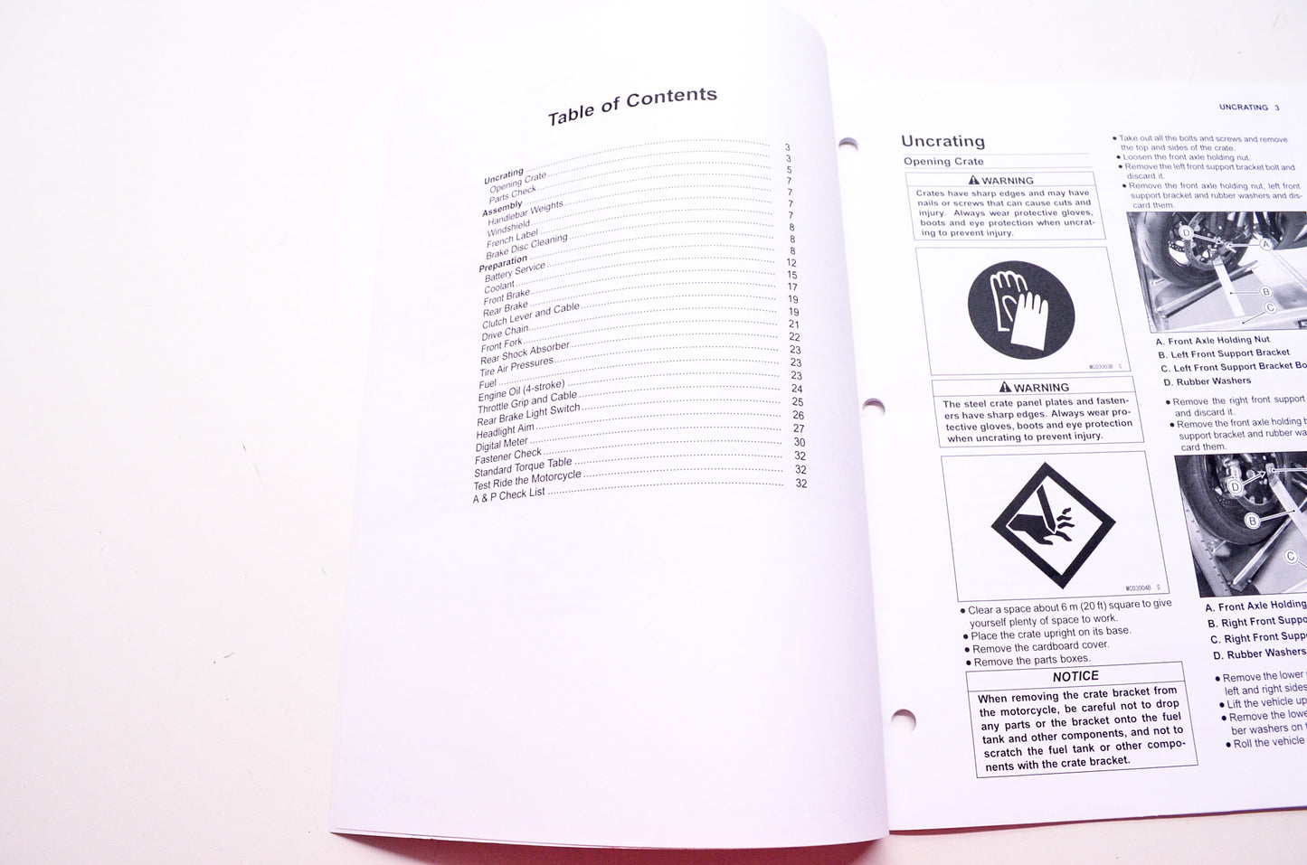 Ninja ZX-10R ABS Motorcycle Assembly & Preparation Manual