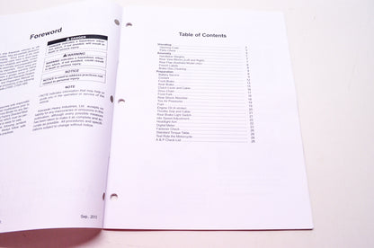 OEM Kawasaki 99931-1539-01 Assembly & Preparation Manual ZR1000F/G