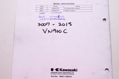 OEM Kawasaki 99931-1469-01 Assembly & Preparation Manual VN900C