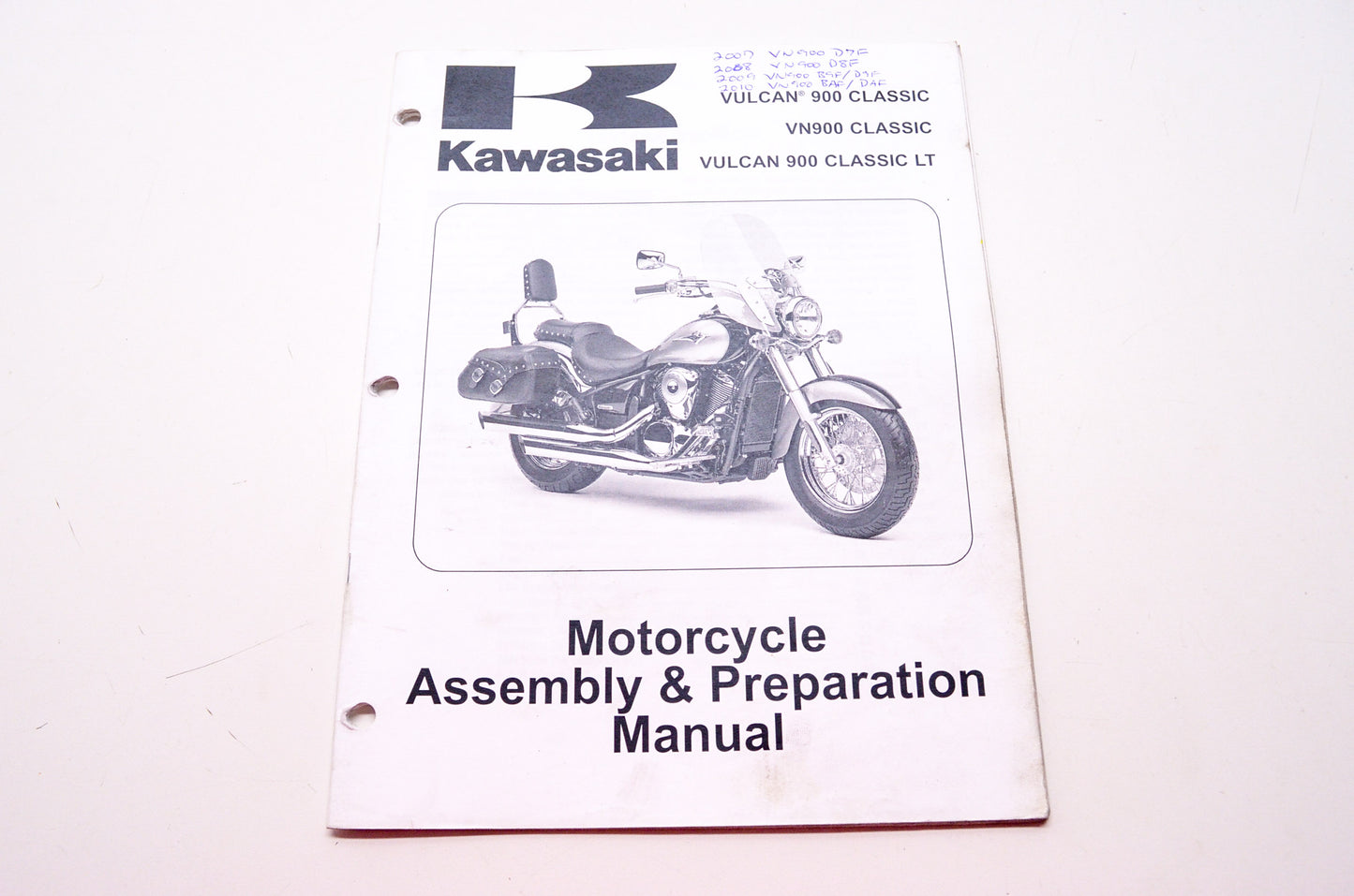 Kawasaki Vulcan 900 Classic LT VN900 Classic Assembly & Preparation Manual